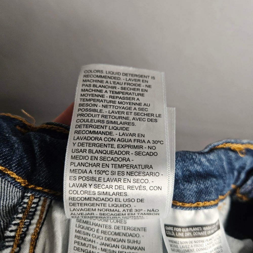 Levis Womens Mile High Cropped‎ Wide Leg Jeans Medium Wash Button Fly 25 W25 L27 - Picture 11 of 12